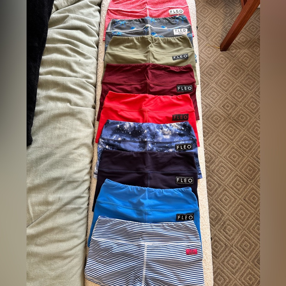 Lot of 9 Fleo Shorts! Size small.